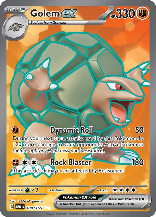 Image for Golem ex (189/165) - Pokemon