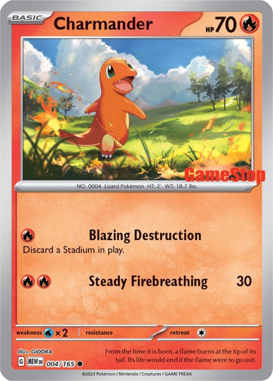 Image for Charmander - 004/165 (GameStop Exclusive) (004/165) - Pokemon