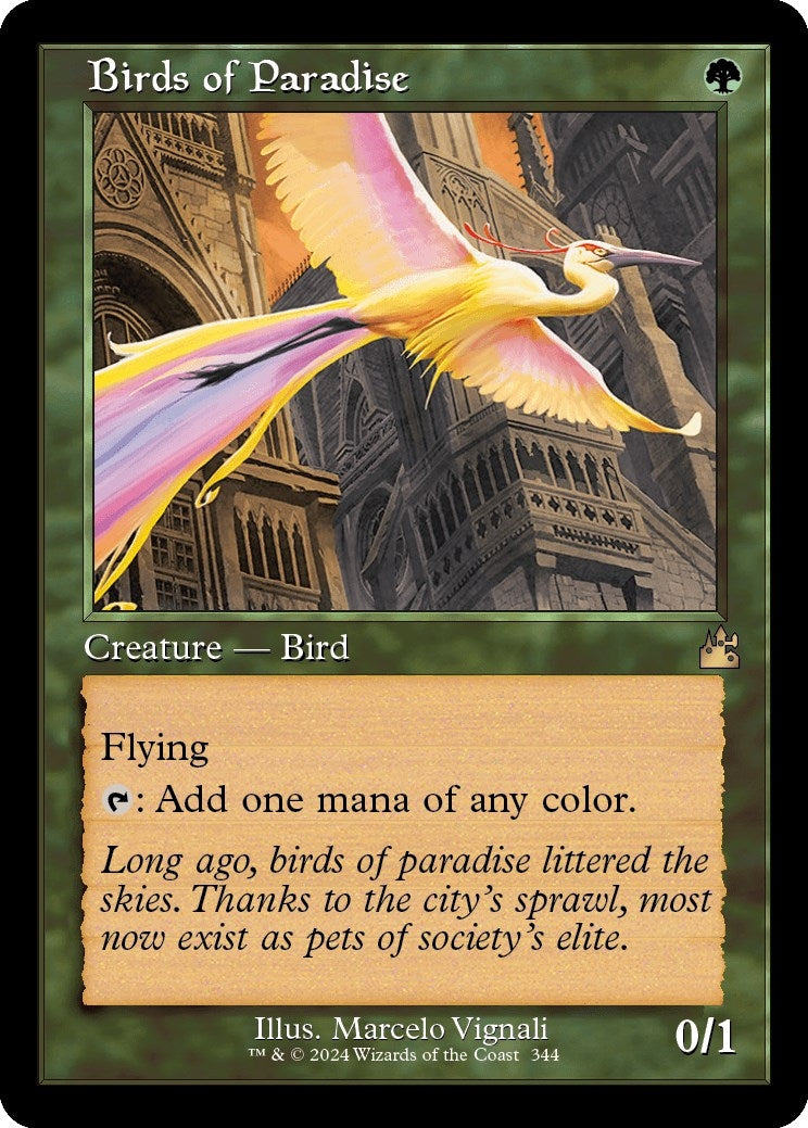 Image for Birds of Paradise (Retro Frame) (344) - Magic: The Gathering