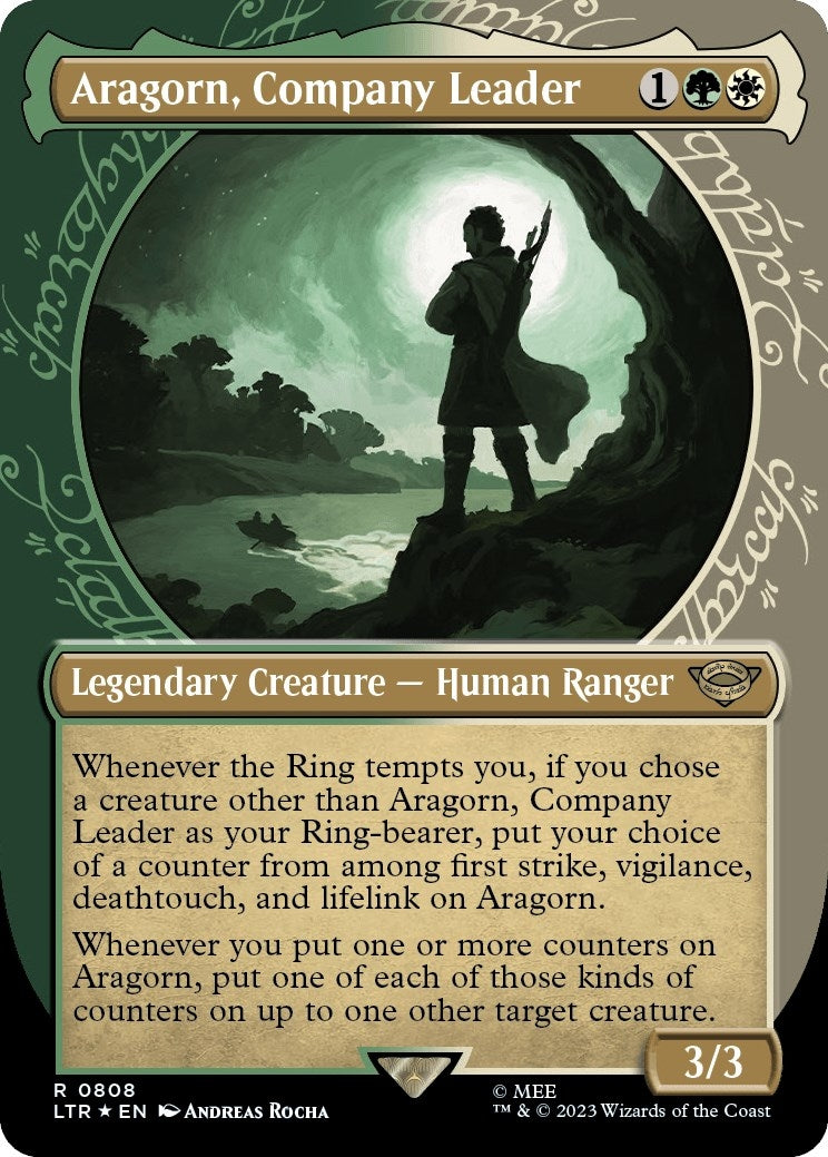 Aragorn, Company Leader (Showcase) (Surge Foil) (808)