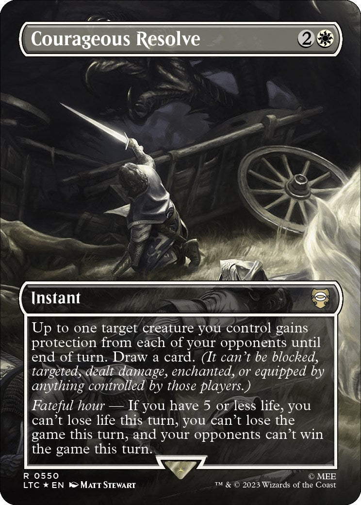Image for Courageous Resolve (Borderless) (Surge Foil) (550) - Magic: The Gathering