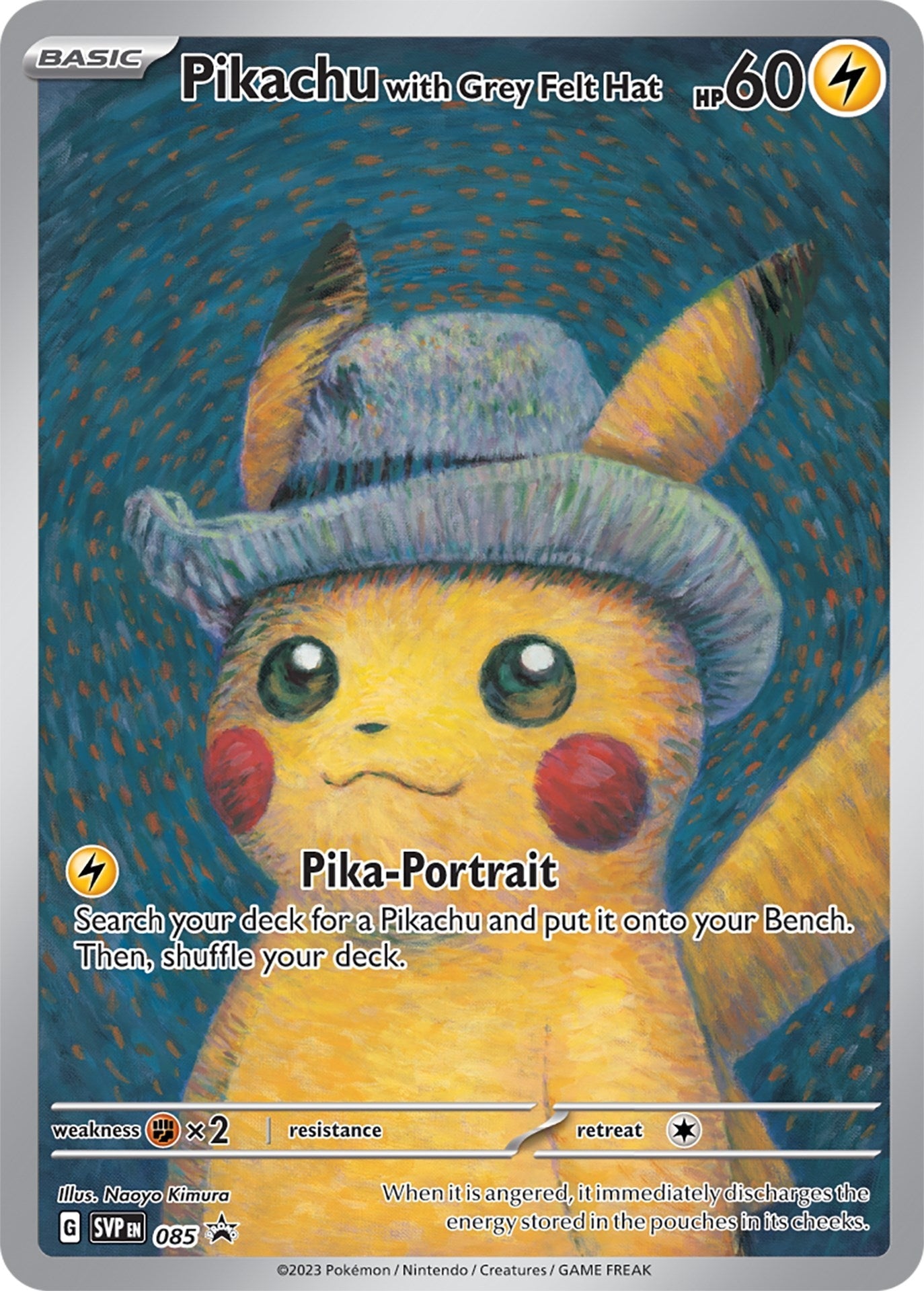 Image for Pikachu with Grey Felt Hat (085) - Pokemon