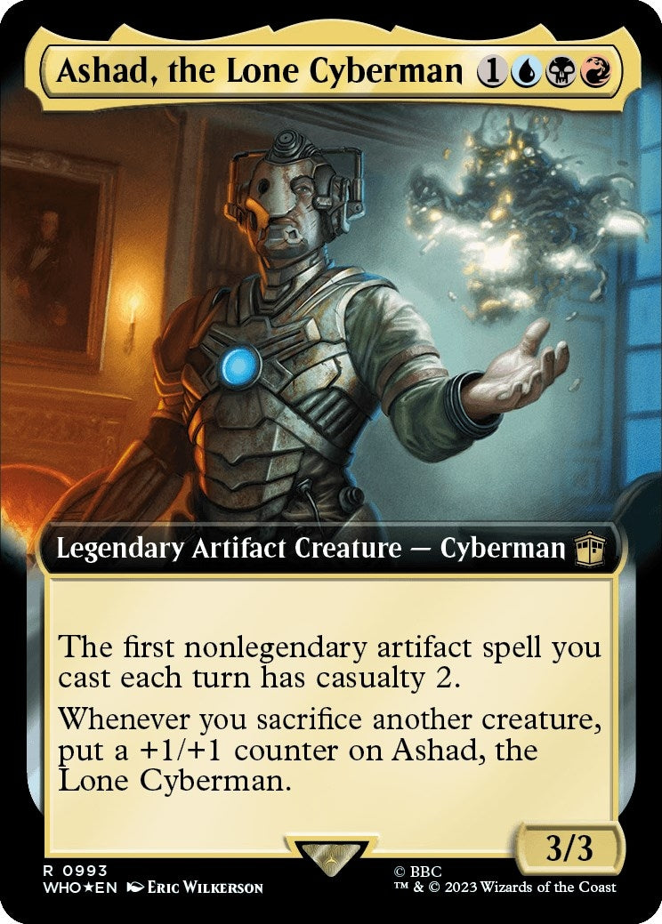 Image for Ashad, the Lone Cyberman (Extended Art) (Surge Foil) (993) - Magic: The Gathering