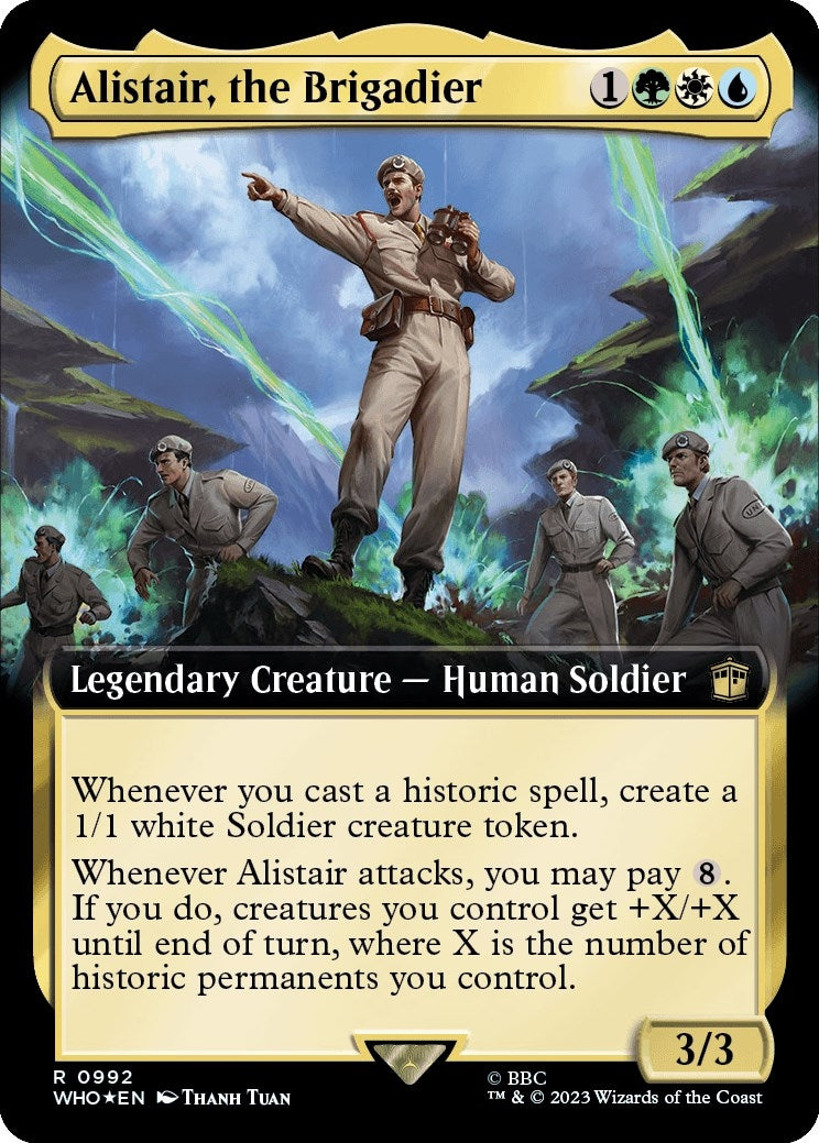 Alistair, the Brigadier (Extended Art) (Surge Foil) (992)