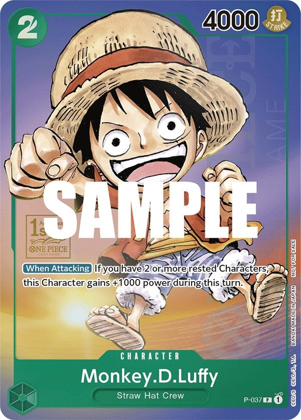 Image for Monkey.D.Luffy (037) (1st Anniversary Tournament) (P-037) - One Piece Card Game