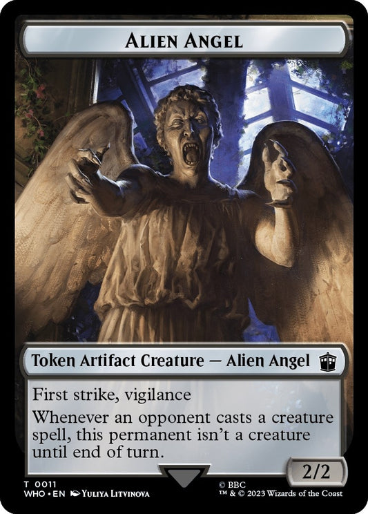 Alien Angel // Clue (0023) Double-Sided Token (11 // 23)
