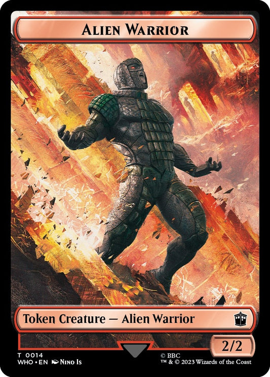 Alien Warrior // Food (0027) Double-Sided Token (14 // 27)