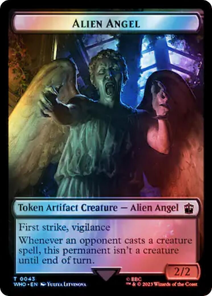 Alien Angel // Clue (0053) Double-Sided Token (Surge Foil) (43 // 53)