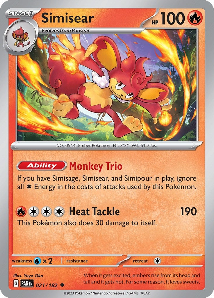 Image for Simisear (021/182) - Pokemon