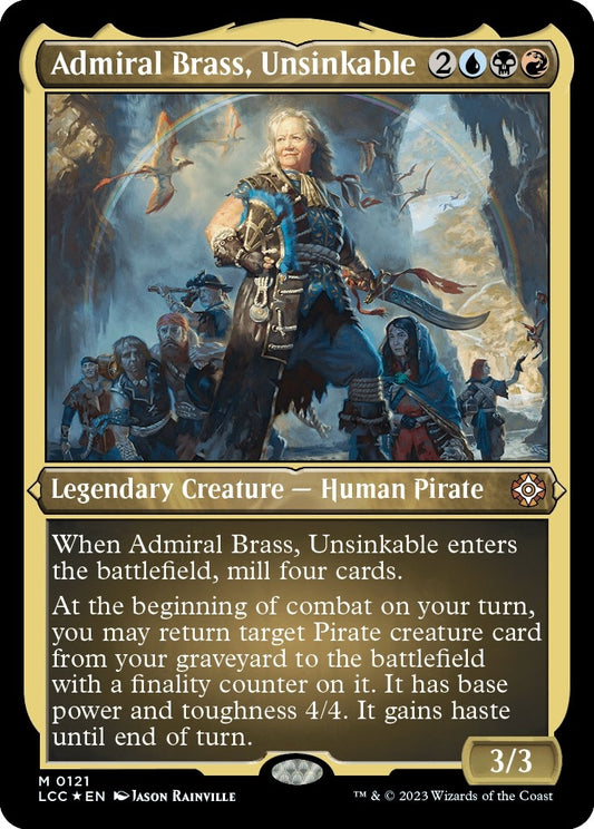 Admiral Brass, Unsinkable (Display Commander) - Thick Stock (121)