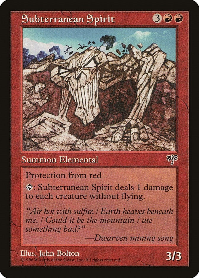 Image for Subterranean Spirit - Magic: The Gathering