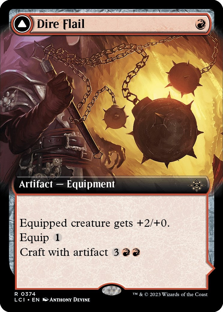 Image for Dire Flail (Extended Art) (374) - Magic: The Gathering