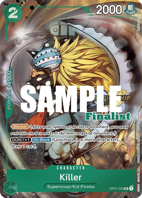 Image for Killer (CS 2023 Top Players Pack) [Finalist] (OP01-039) - One Piece Card Game