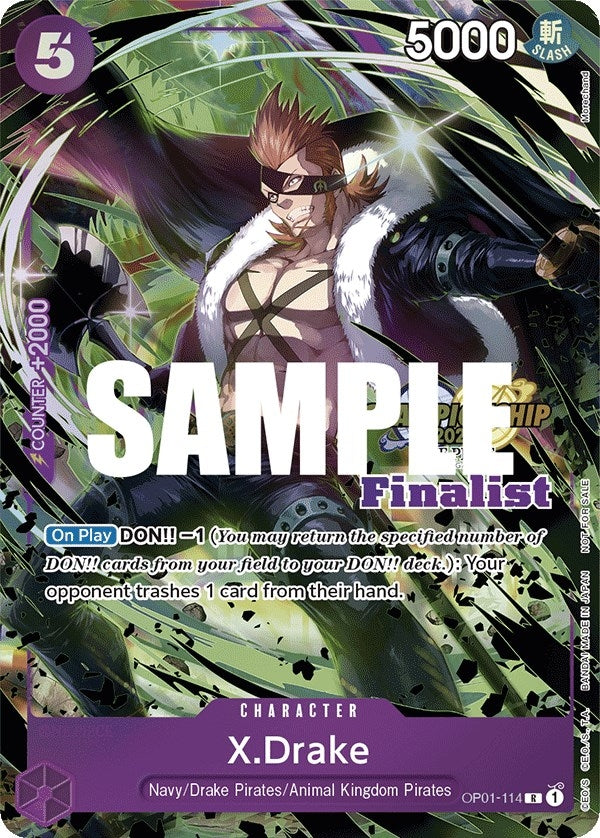 Image for X.Drake (CS 2023 Top Players Pack) [Finalist] (OP01-114) - One Piece Card Game