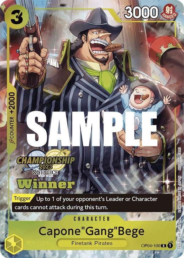 Image for Capone"Gang"Bege (CS 2023 Top Players Pack) [Winner] (OP04-100) - One Piece Card Game
