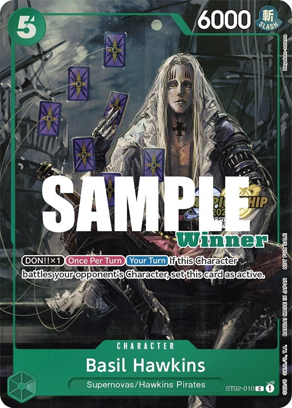 Image for Basil Hawkins (CS 2023 Top Players Pack) [Winner] (ST02-010) - One Piece Card Game