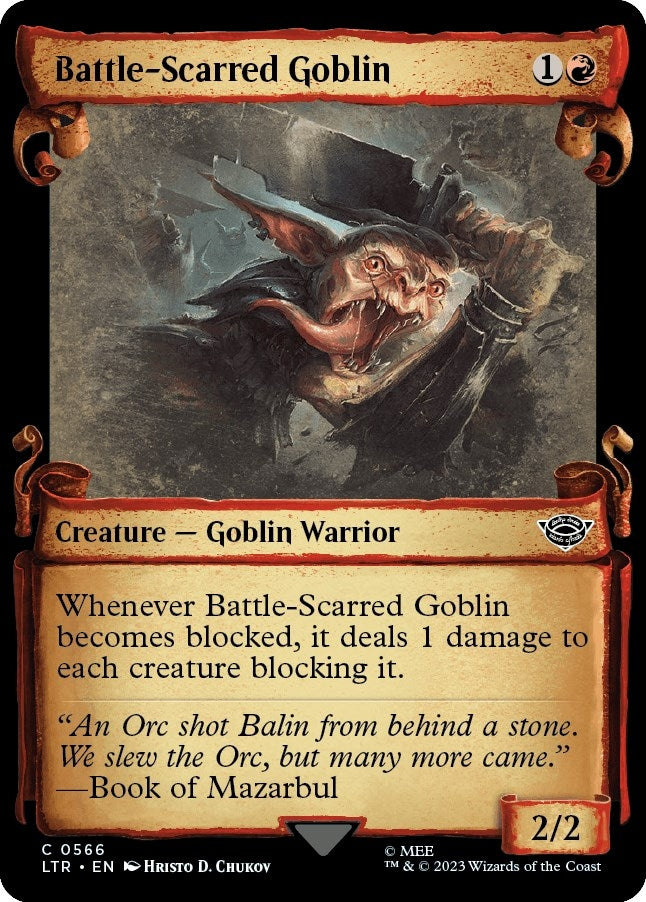 Image for Battle-Scarred Goblin (Showcase Scrolls) (566) - Magic: The Gathering