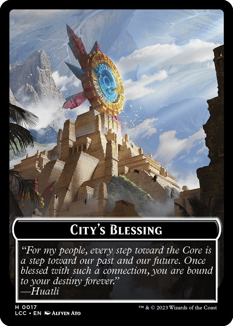 Image for City's Blessing // Dinosaur Double-Sided Token (17 // 10) - Magic: The Gathering