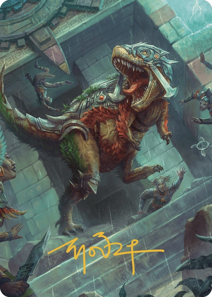 Image for Carnage Tyrant Art Card (Gold-Stamped Signature) (66) - Magic: The Gathering