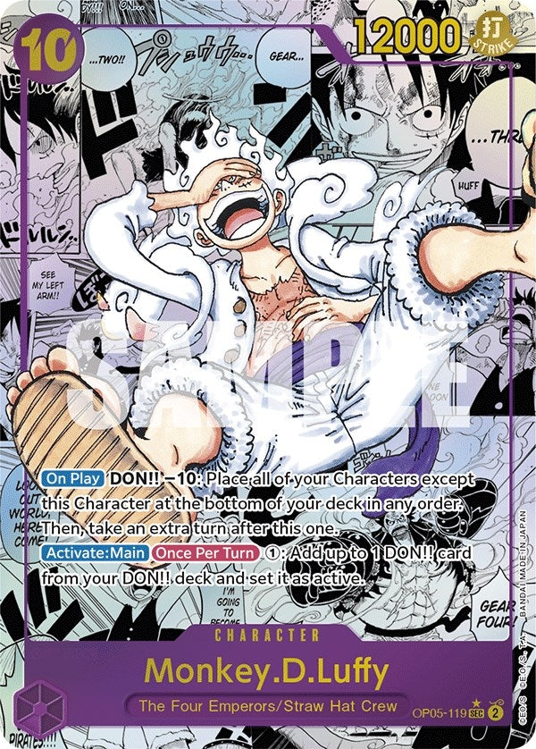 Image for Monkey.D.Luffy (119) (Alternate Art) (Manga) (OP05-119) - One Piece Card Game