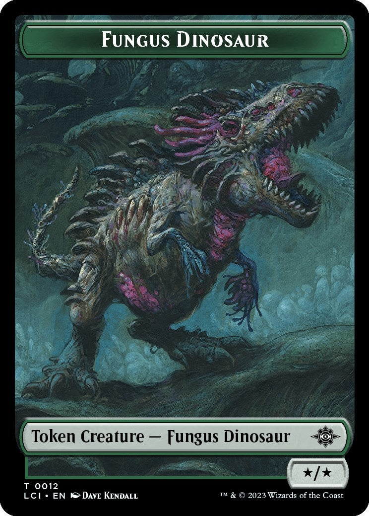 Image for Fungus Dinosaur // Dinosaur (0001) Double-Sided Token (12 // 1) - Magic: The Gathering