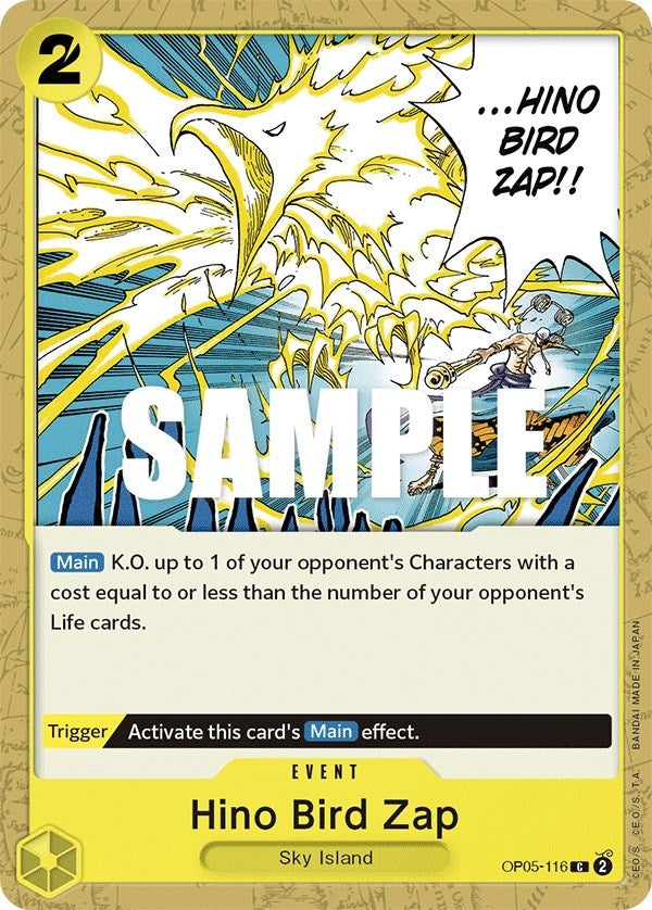 Image for Hino Bird Zap (OP05-116) - One Piece Card Game