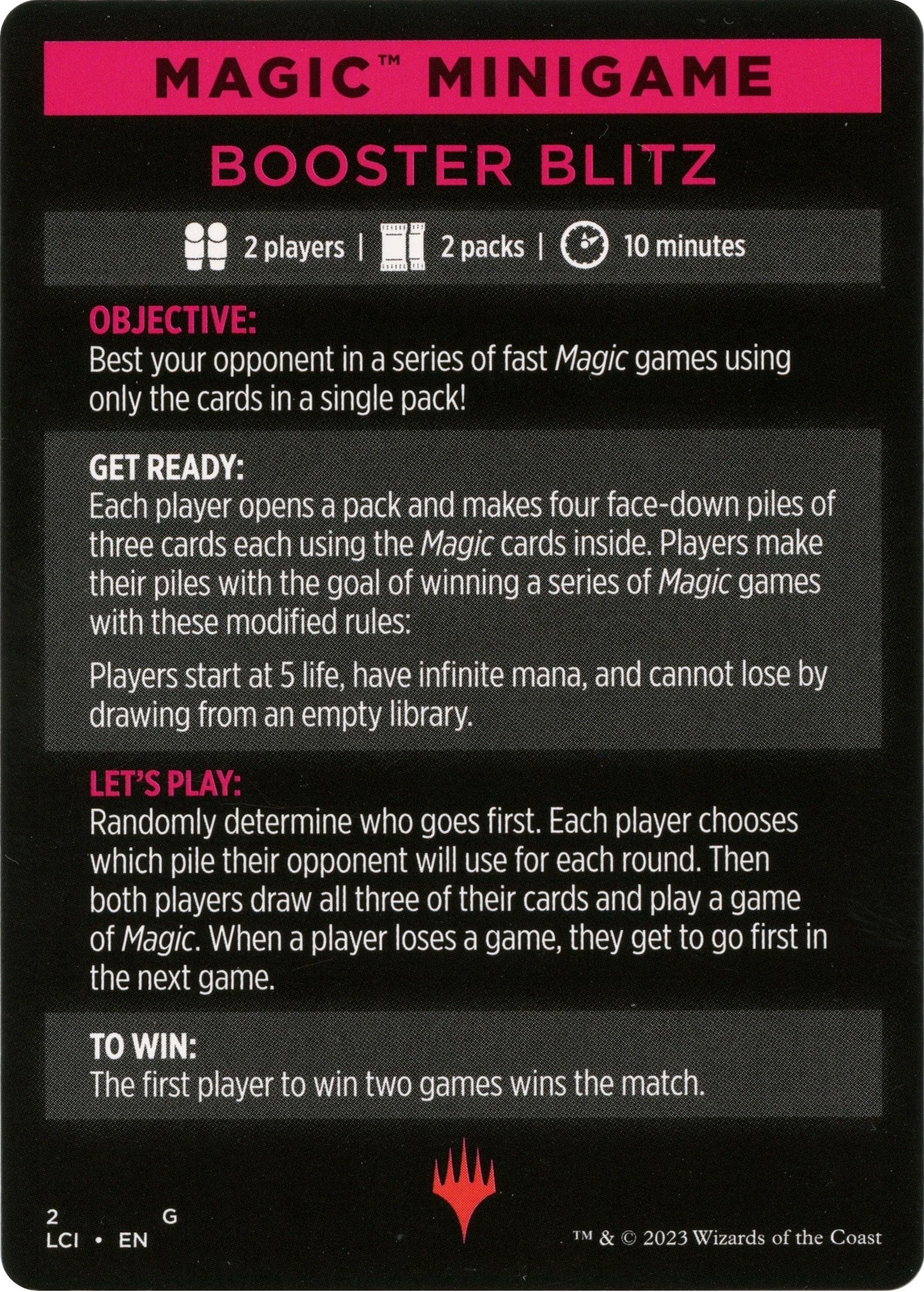 Image for Magic Minigame: Booster Blitz (2) - Magic: The Gathering