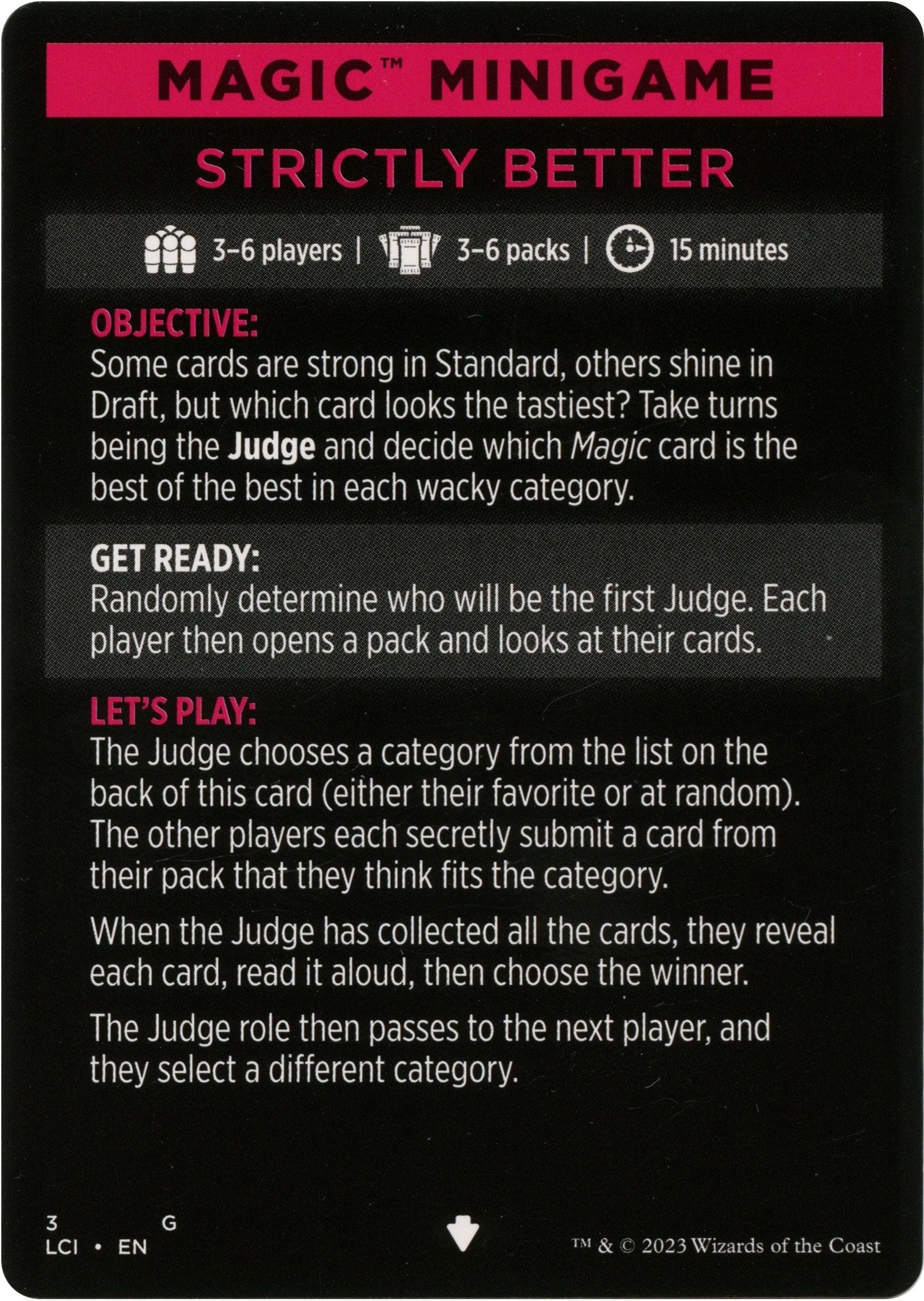 Image for Magic Minigame: Strictly Better (3) - Magic: The Gathering