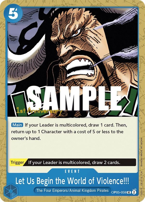 Image for Let Us Begin the World of Violence!! (OP05-059) - One Piece Card Game