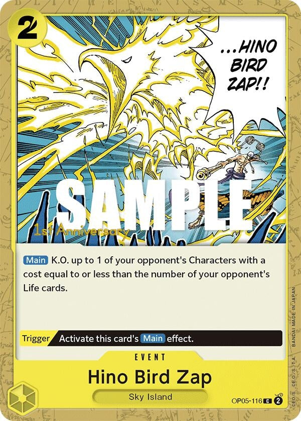 Image for Hino Bird Zap (OP05-116) - One Piece Card Game