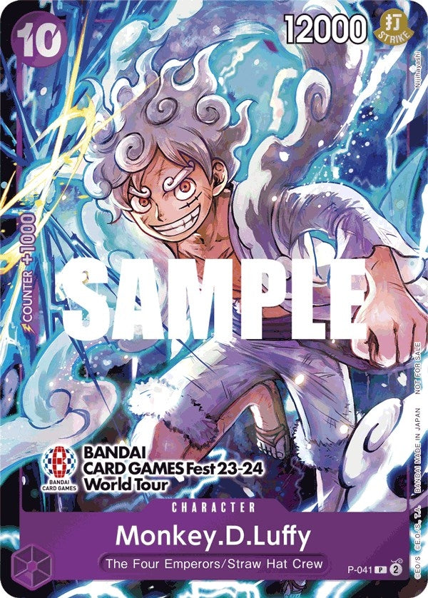 Image for Monkey.D.Luffy (041) (BANDAI CARD GAMES Fest 23-24 World Tour) (P-041) - One Piece Card Game