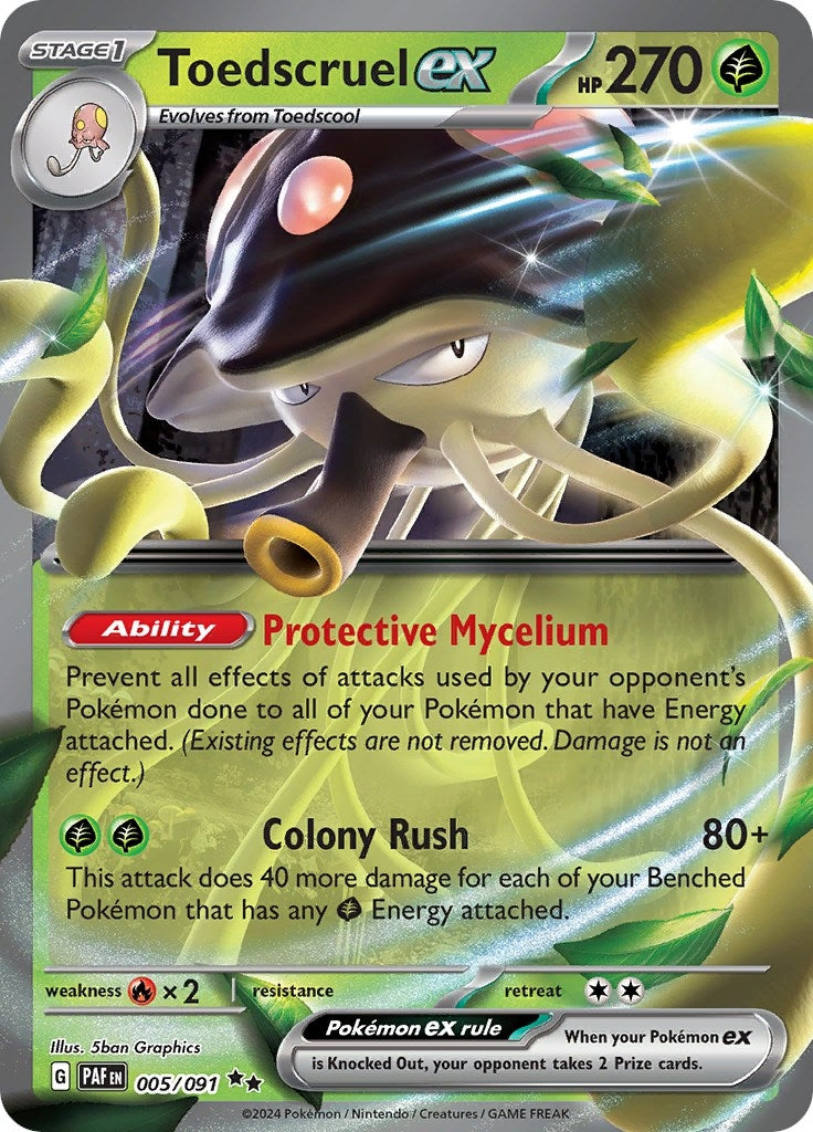 Image for Toedscruel ex (005/091) - Pokemon