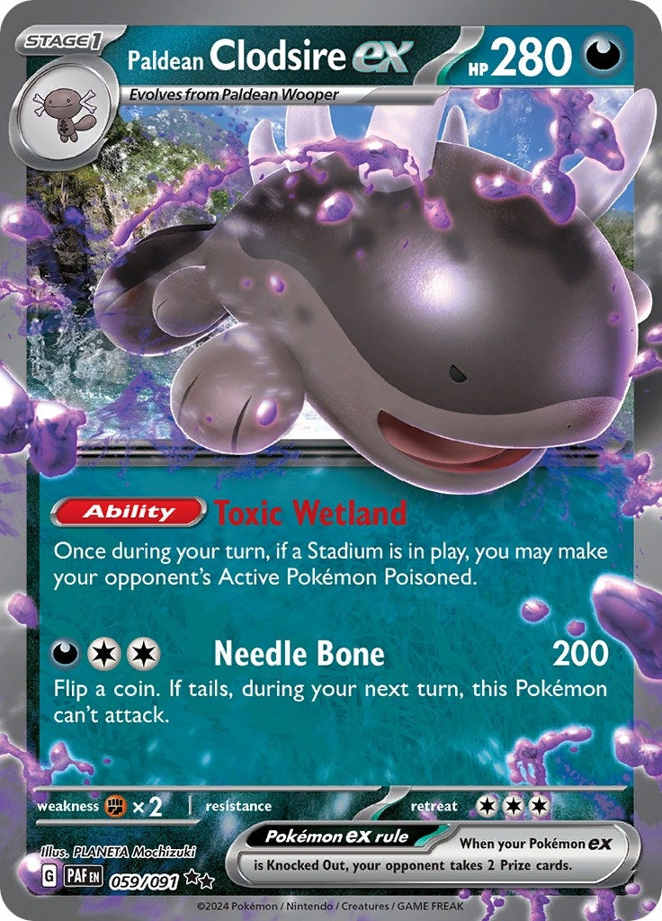 Image for Paldean Clodsire ex (059/091) - Pokemon