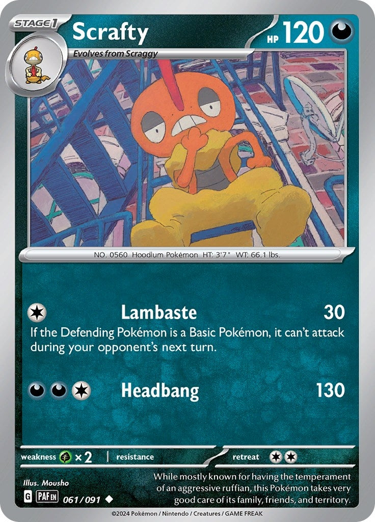 Image for Scrafty (061/091) - Pokemon