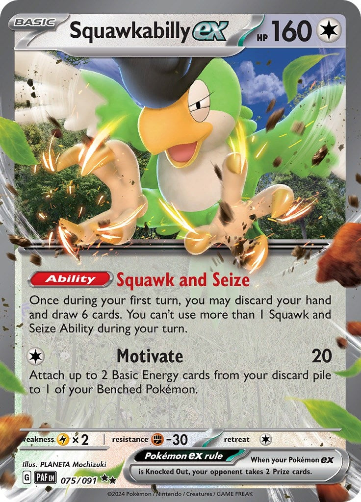 Image for Squawkabilly ex (075/091) - Pokemon