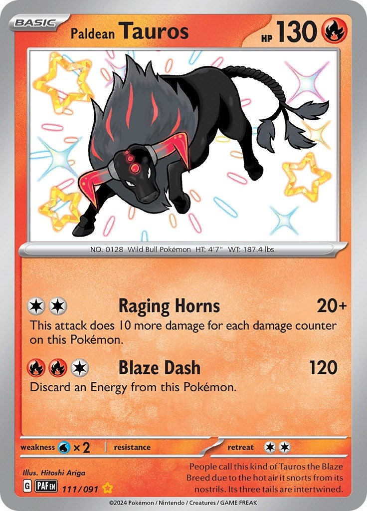 Image for Paldean Tauros (111/091) - Pokemon