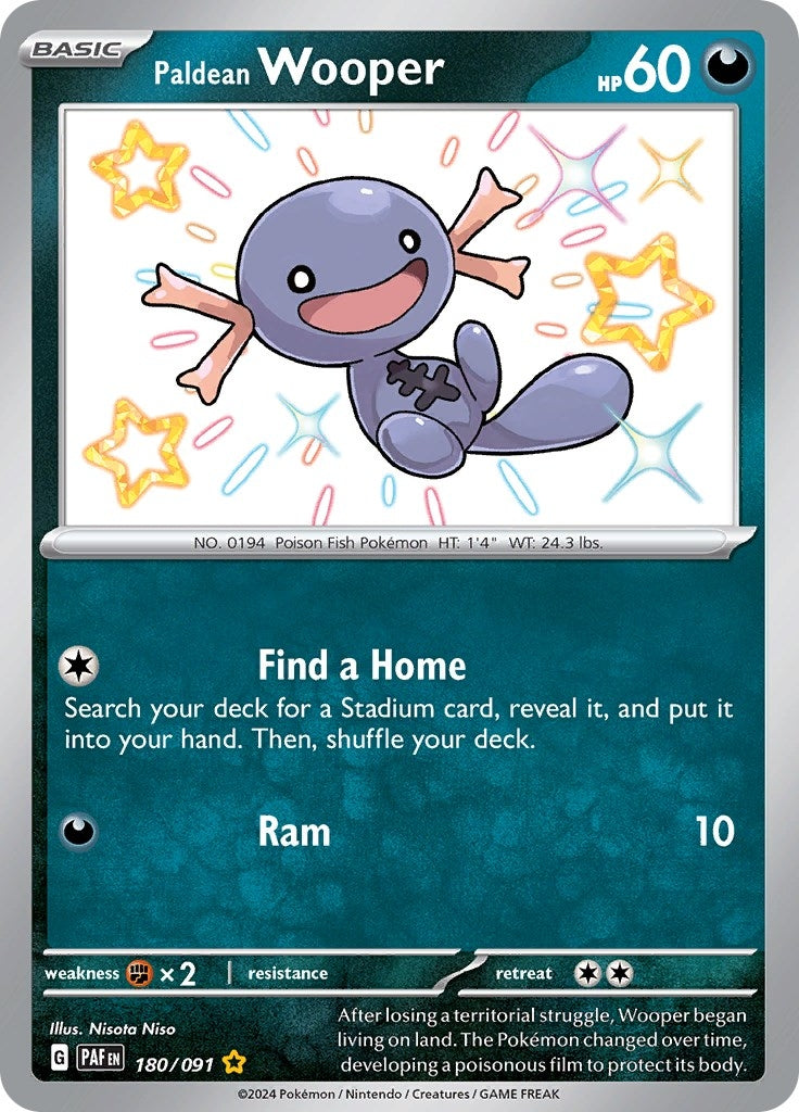 Image for Paldean Wooper (180/091) - Pokemon