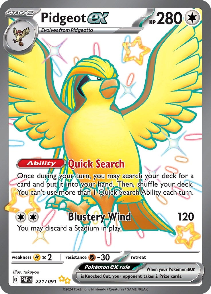Image for Pidgeot ex (221/091) - Pokemon
