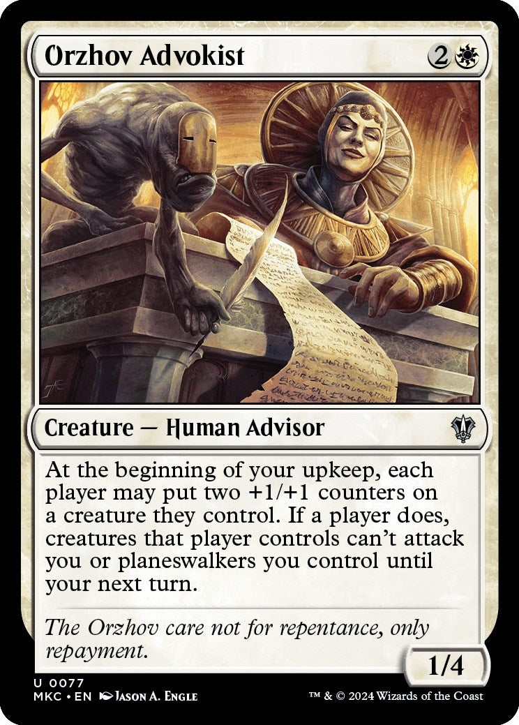 Image for Orzhov Advokist (77) - Magic: The Gathering