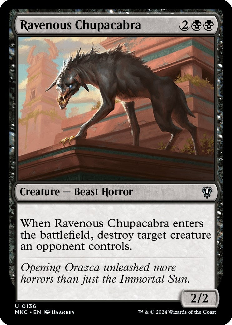 Image for Ravenous Chupacabra (136) - Magic: The Gathering