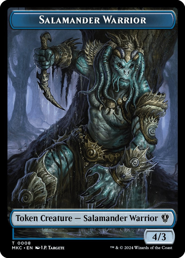Image for Salamander Warrior // Zombie Double-Sided Token (8 // 11) - Magic: The Gathering