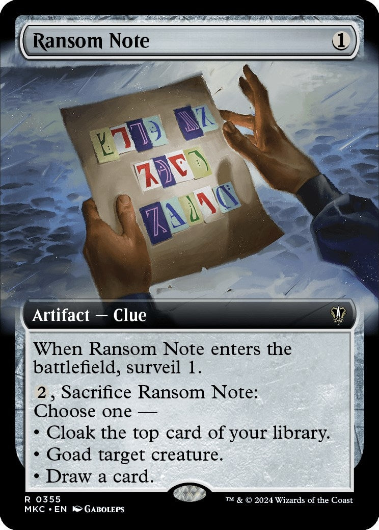 Image for Ransom Note (0355) (Extended Art) (355) - Magic: The Gathering