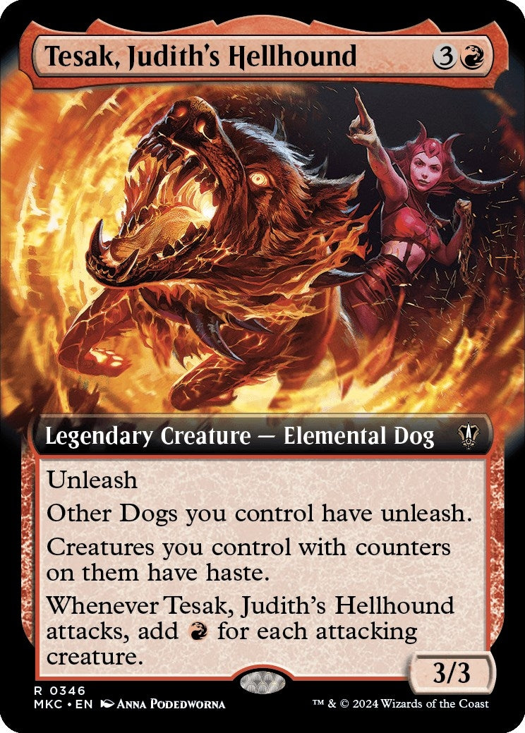 Image for Tesak, Judith's Hellhound (Extended Art) (346) - Magic: The Gathering