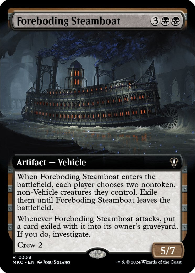 Image for Foreboding Steamboat (Extended Art) (338) - Magic: The Gathering