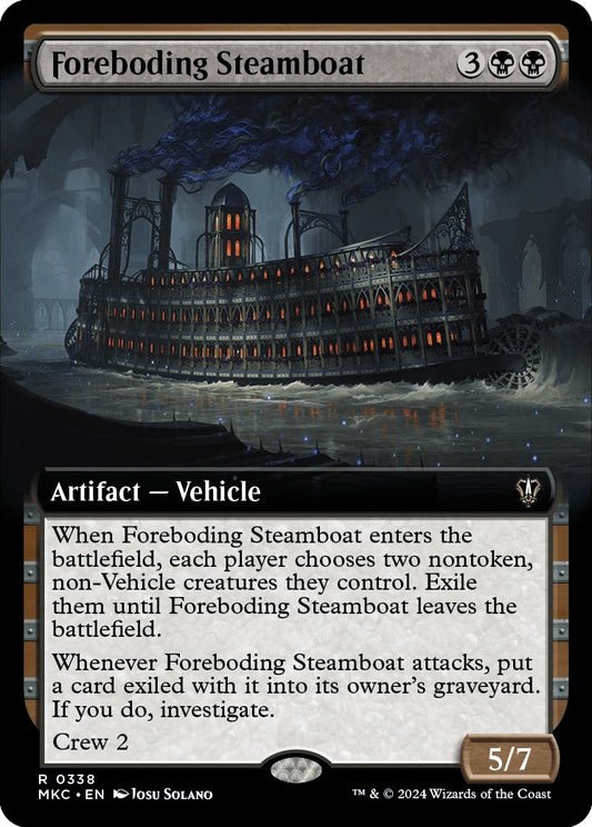 Image for Foreboding Steamboat (Extended Art) (338) - Magic: The Gathering