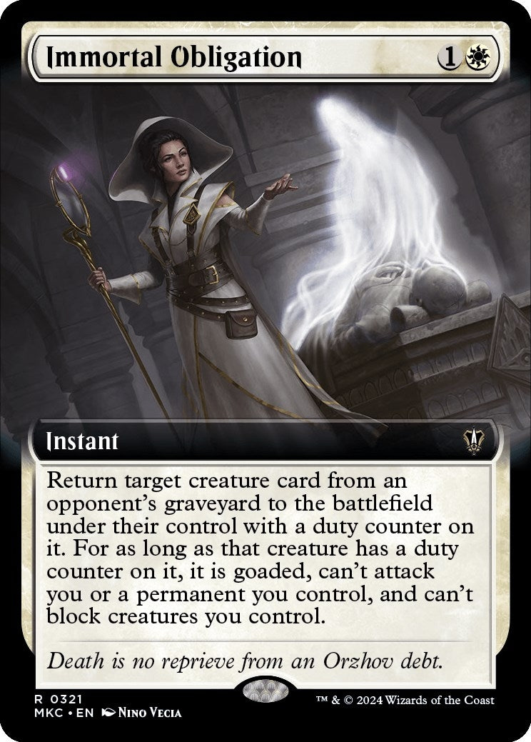 Image for Immortal Obligation (Extended Art) (321) - Magic: The Gathering