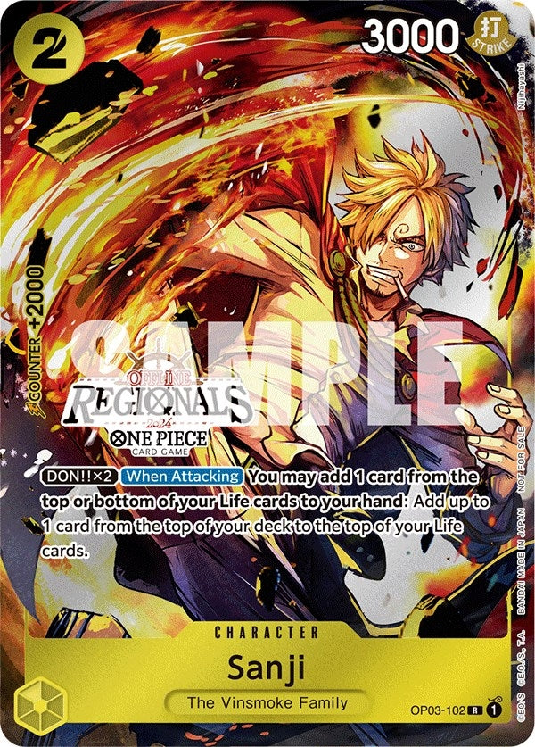 Image for Sanji (Offline Regional 2024) [Participant] (OP03-102) - One Piece Card Game
