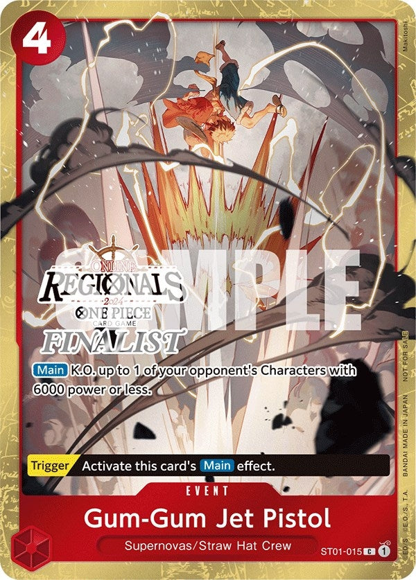 Image for Gum-Gum Jet Pistol (Online Regional 2024) [Finalist] (ST01-015) - One Piece Card Game