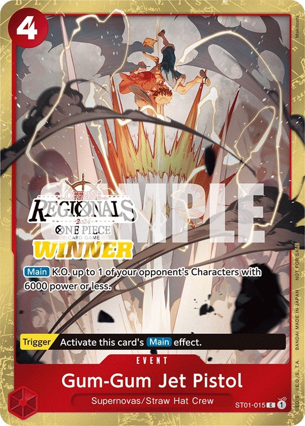 Image for Gum-Gum Jet Pistol (Offline Regional 2024) [Winner] (ST01-015) - One Piece Card Game