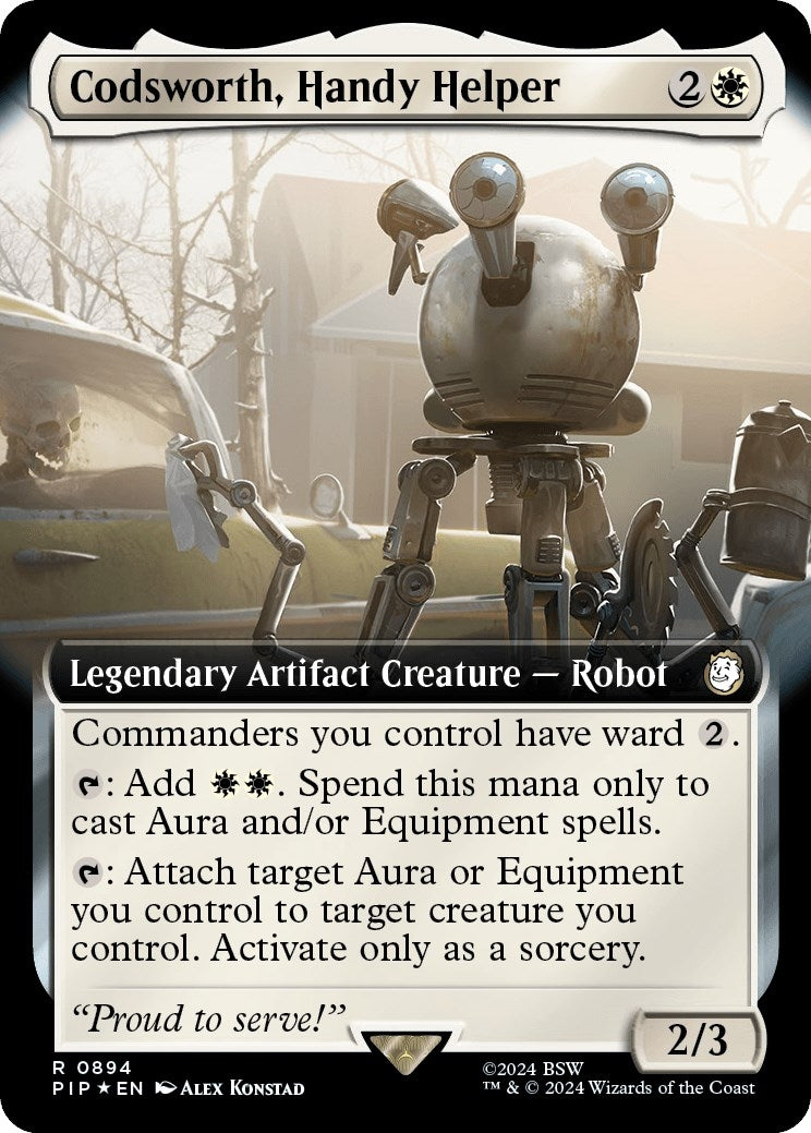 Image for Codsworth, Handy Helper (Extended Art) (Surge Foil) (894) - Magic: The Gathering